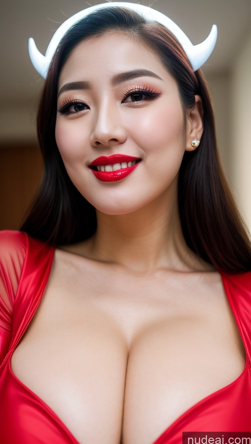 related ai porn images free for Woman Huge Boobs Beautiful Lipstick Fairer Skin 30s Happy Seductive Slicked Korean Close-up View Devil Bright Lighting Sexy Face