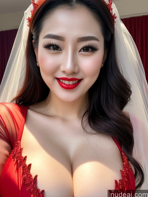 related ai porn images free for Woman Huge Boobs Beautiful Lipstick Fairer Skin 30s Happy Seductive Slicked Korean Close-up View Devil Wedding Bright Lighting Sexy Face