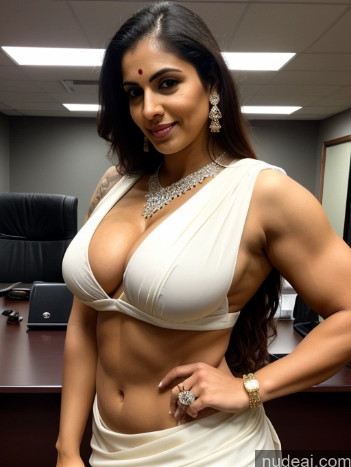 related ai porn images free for Bodybuilder Busty Beautiful Abs Tattoos Big Ass Thick Tall Fairer Skin 30s Sari Indian Cleavage Diamond Jewelry Dark Lighting Office Ginger