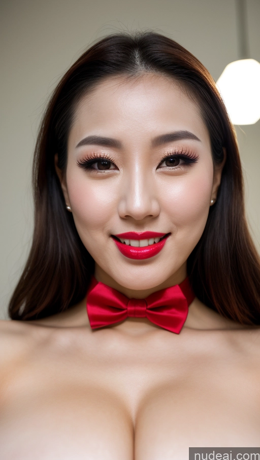 related ai porn images free for Woman Huge Boobs Beautiful Lipstick Fairer Skin 30s Happy Seductive Slicked Korean Close-up View Devil Bright Lighting Sexy Face Bow Tie