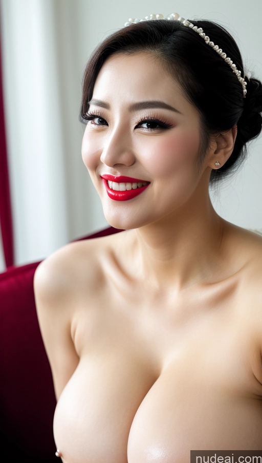 related ai porn images free for Woman Huge Boobs Beautiful Lipstick Fairer Skin 30s Happy Seductive Slicked Korean Close-up View Devil Bright Lighting Sexy Face Wedding Pearl Jewelry Black Hair