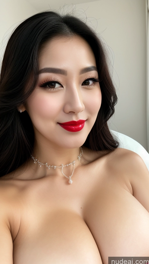 related ai porn images free for Woman Huge Boobs Beautiful Lipstick Fairer Skin 30s Happy Seductive Slicked Korean Close-up View Devil Bright Lighting Sexy Face Wedding Pearl Jewelry Black Hair