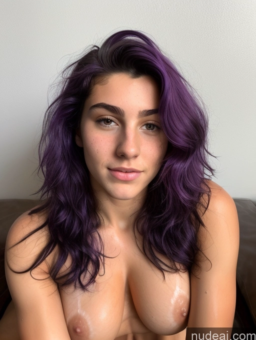 ai nude image of a close up of a woman with purple hair and a big breast pics of 18 Athlete Perfect Boobs Beautiful Big Ass Perfect Body Purple Hair Long Hair Nude Pubic Hair Italian Cumshot