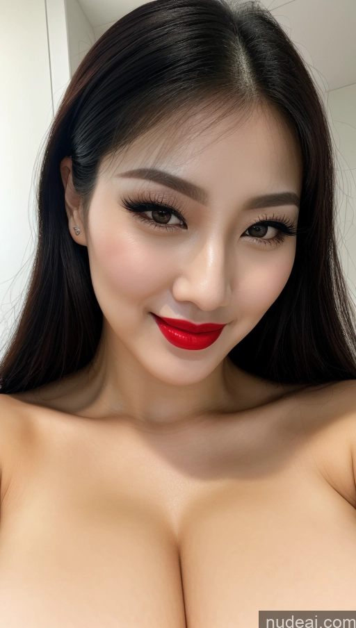 related ai porn images free for Woman Huge Boobs Beautiful Lipstick Fairer Skin 30s Happy Seductive Black Hair Slicked Korean Close-up View Devil Bright Lighting Sexy Face