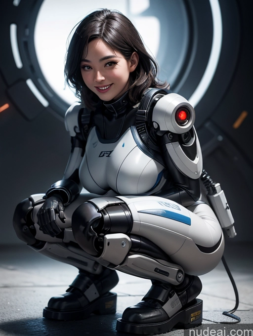 related ai porn images free for One Chubby Tanned Skin Short 18 Happy Fat Thick Mech Suit Cyberpunk Sci-fi Armor Cyborg Squatting