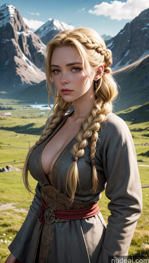 related ai porn images free for Viking Skinny Serious Mountains Blonde Braided Beautiful Perfect Boobs