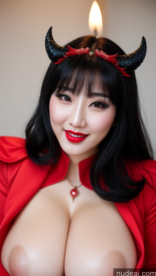 related ai porn images free for Woman Huge Boobs Beautiful Lipstick Fairer Skin 30s Happy Seductive Black Hair Slicked Korean Devil Bright Lighting Sexy Face Close-up View Pubic Hair