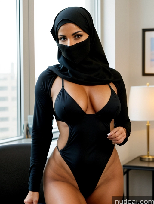 related ai porn images free for Milf One Busty Perfect Boobs Muscular Abs Big Hips Perfect Body 40s Film Photo Office Front View Sexy Face Beautiful Niqab