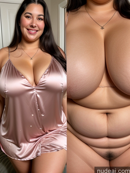 related ai porn images free for Woman One Beautiful Chubby Fat Big Hips 50s Happy Black Hair Straight Indonesian Nightgown Close-up View Cleavage Onoff Thick Busty Satin