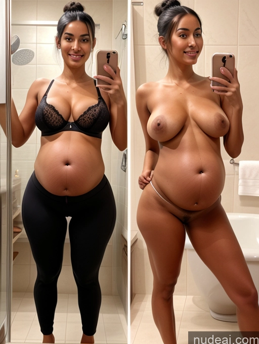 related ai porn images free for Woman 18 Black Hair Hair Bun Spanish Mirror Selfie Bathroom Perfect Boobs Pregnant Tanned Skin Perfect Body Skinny Sexy Face Pubic Hair Detailed Onoff Bra Yoga Pants