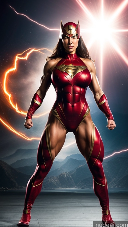 related ai porn images free for Superhero Heat Vision Muscular Busty Small Tits Abs Dynamic View Powering Up