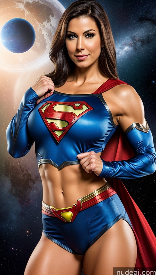 related ai porn images free for Superhero Muscular Busty Small Tits Abs Superheroine Space