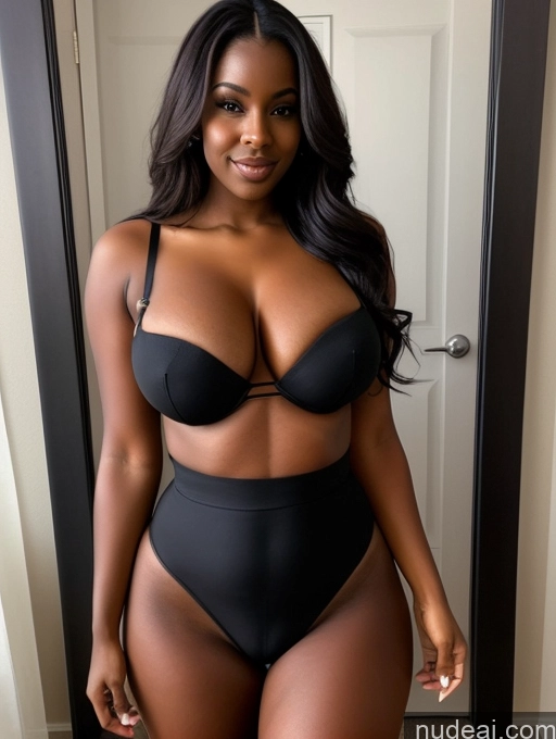 ai nude image of a close up of a woman in a black bikini and panties pics of Busty Perfect Boobs Beautiful Perfect Body Dark Skin Fallout Boots Jumpsuit Partially Nude