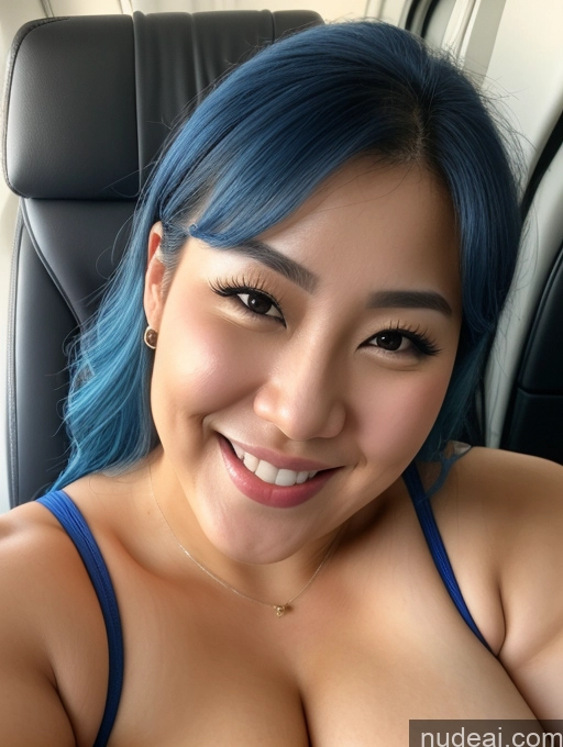 related ai porn images free for Woman Busty Beautiful Muscular Thick Chubby Fat Big Hips 30s Happy Straight Close-up View Nude Flight Attendant Cleavage Korean Blue Hair