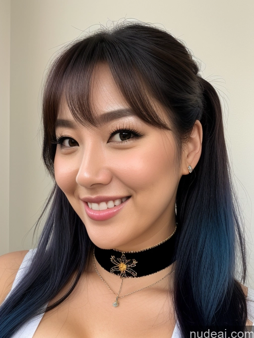 related ai porn images free for Woman One Busty Perfect Boobs Big Ass Chubby Blue Hair Pigtails Choker Happy Korean 30s Close-up View