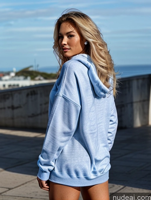 Miss Universe Model Perfect Boobs FairArguementBut 20s Blonde Crisp Anime Oversized Sweater/Hoodie