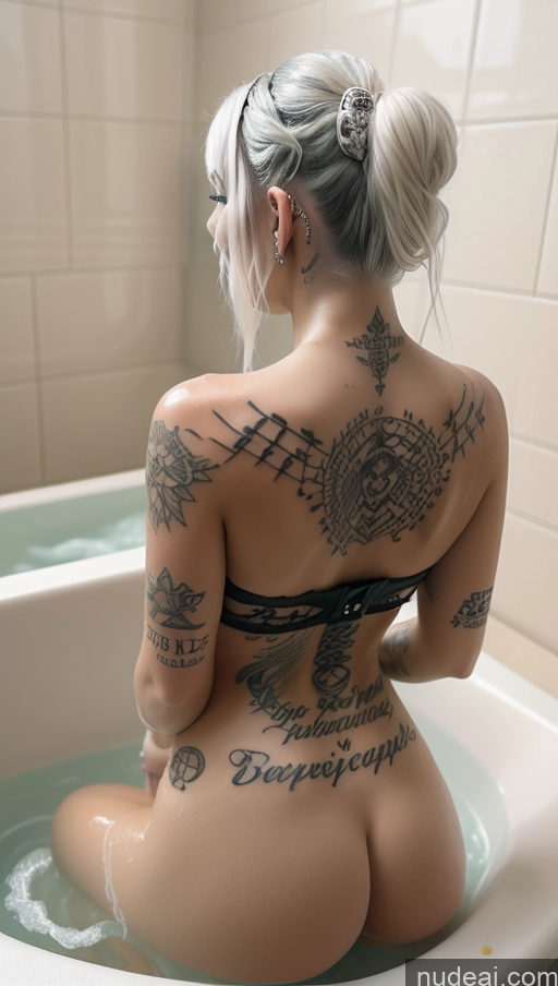 related ai porn images free for Bimbo Busty Perfect Boobs Tattoos Gothic Punk Girl Shower Back View Bathing Nude