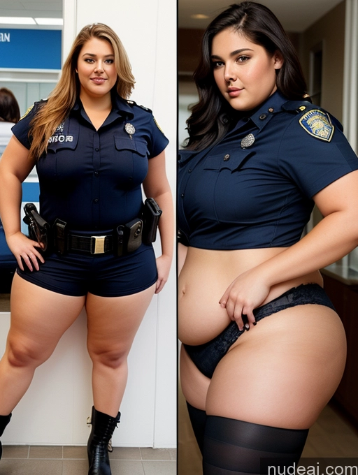 ai nude image of araffes in a police uniform posing for a picture pics of Police Woman Perfect Boobs Beautiful Big Ass Thick Chubby Fat Big Hips Perfect Body Short