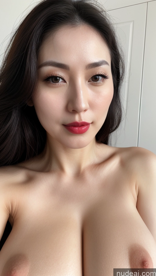 related ai porn images free for Woman One Beautiful Lipstick Fairer Skin Black Hair Slicked Korean Simple Detailed Close-up View 30s Huge Boobs