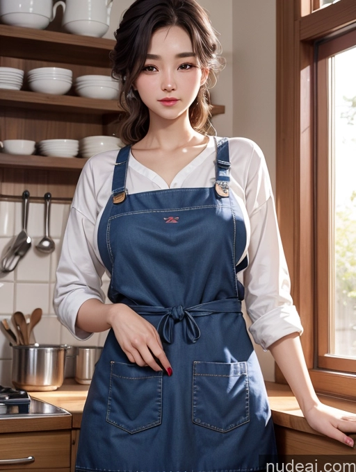 related ai porn images free for Korean Perfect Boobs Casual Apron