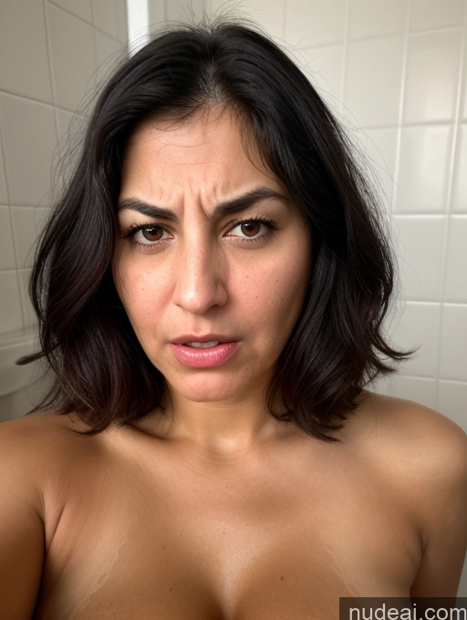 related ai porn images free for Close-up View Seductive Serious Sad Sexy Face Angry Busty Perfect Boobs Tanned Skin Thick 40s Black Hair Bobcut Bathroom Jewish Nude Sorority Laughing