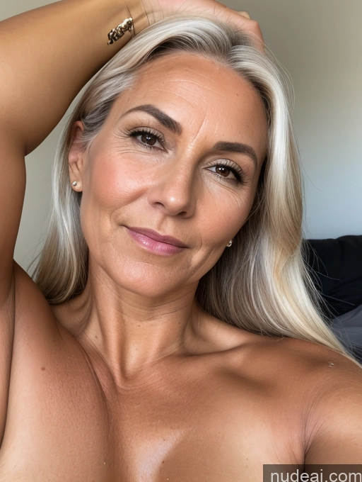 related ai porn images free for Beautiful White Hair Long Hair Milf Skin Detail (beta) Nude Bright Lighting Close-up View Oiled Body Tanned Skin Chubby