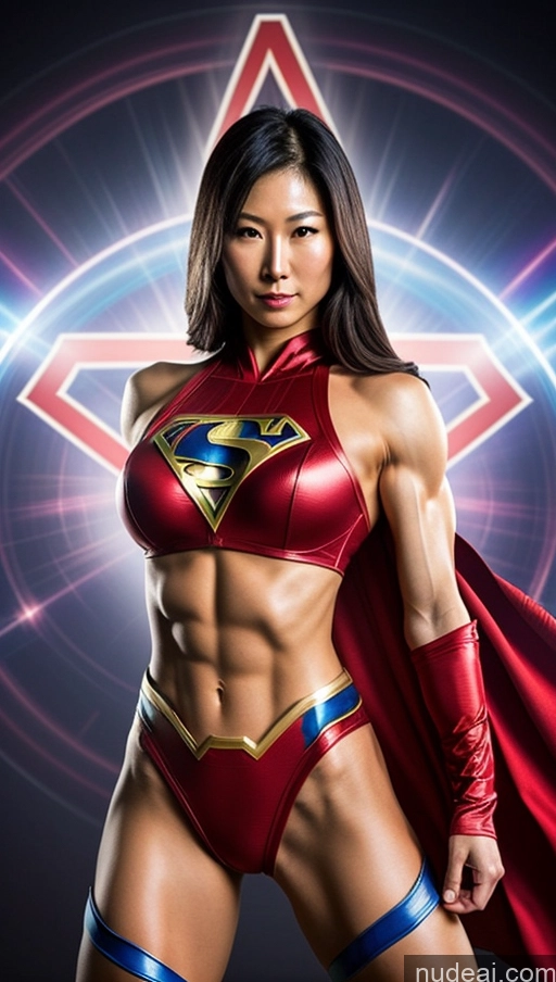 related ai porn images free for Japanese Superhero Abs Powering Up Muscular Superheroine Perfect Boobs