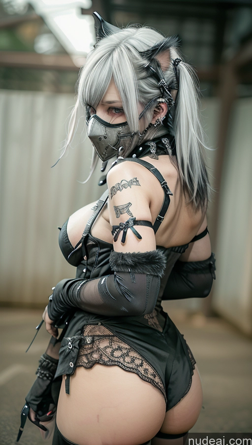 related ai porn images free for Close-up View Goth Gals V2 Dangerous Beast Cosplay Straddling Busty Perfect Boobs White Hair Face Mask Spread_legs, Pussy, Split_legs Gothic Punk Girl