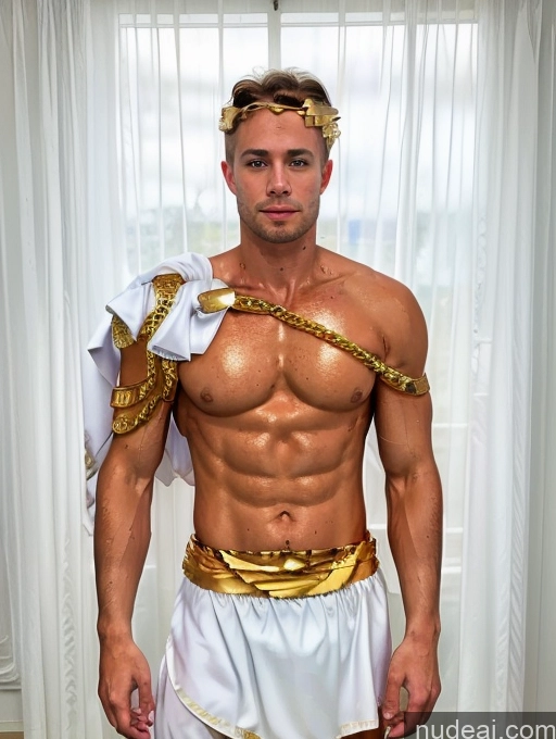 related ai porn images free for Miss Universe Model Abs Perfect Body Oiled Body 20s Messy Scandinavian Detailed Menstoga, White Robes, In White And Gold Costumem, Gold Headpiece, Gold Belt, Gold Chain