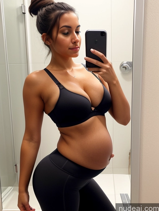 related ai porn images free for Woman One Perfect Boobs Pubic Hair Pregnant Tanned Skin 18 Sad Brunette Hair Bun Spanish Mirror Selfie Bathroom Front View Bra Yoga Pants Detailed