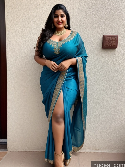 ai nude image of anusha hot in blue sari sari pics of Huge Boobs Muscular Big Ass Abs Chubby Big Hips 18 Lipstick Indian Traditional Sari Salwar Cleavage High Heels