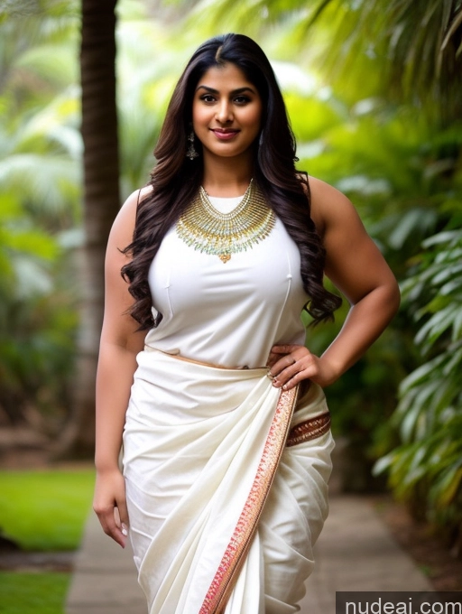 ai nude image of anupa karth in white sari and gold necklace pics of Muscular Big Ass Perfect Boobs Abs Big Hips 18 Indian Traditional Chubby Fairer Skin Long Hair Salwar Sari Thick