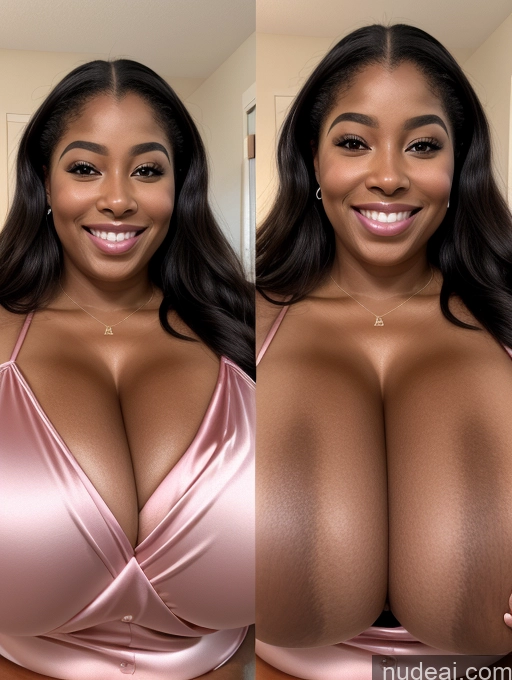 related ai porn images free for Huge Boobs Perfect Boobs Beautiful Long Hair Laughing African Cleavage 30s Happy Satin Close-up View Busty Onoff