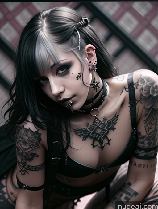 related ai porn images free for Tattoos Beautiful Small Tits Abs Close-up View 18 Bedroom Partially Nude Goth Choker Bra Gothic Punk Girl Licking My Dick Piercing Tongue