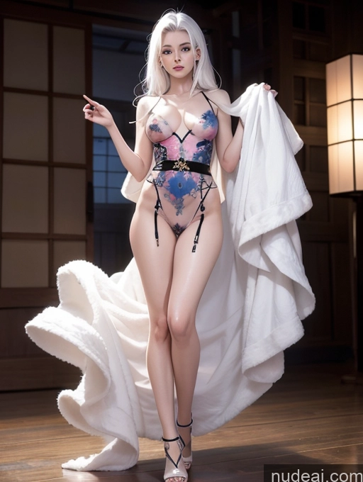 related ai porn images free for Model One Skinny Beautiful 18 White Hair Japanese Long Hair High Heels Concept Painted Clothes (Bodypaint)