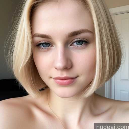 related ai porn images free for Woman Beautiful Fairer Skin 18 Blonde Bobcut Russian Close-up View Sexy Face