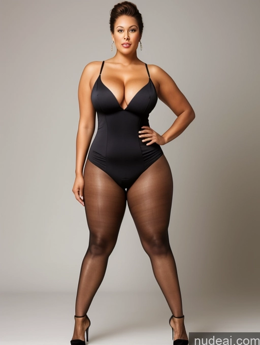 ai nude image of a woman in a black bodysuit posing for a picture pics of Tall Long Legs Big Ass Chubby Big Hips Thick Abs Busty High Heels Two 70s