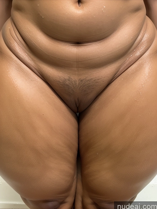 ai nude image of a close up of a woman's butt showing her big ass pics of Milf Oiled Body Chubby Thick Muscular Close-up View Spreading Legs