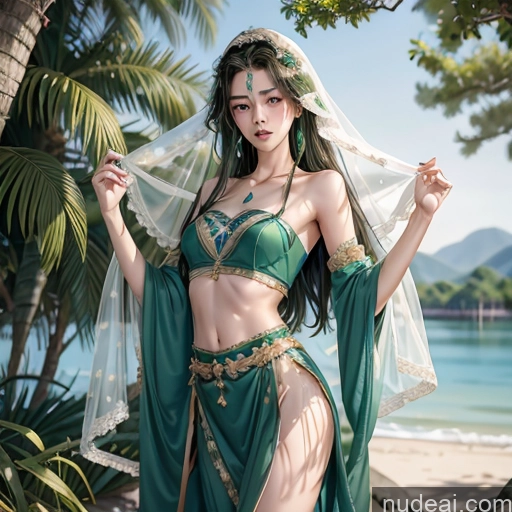 related ai porn images free for Model One Beautiful Skinny 18 Green Hair Long Hair Japanese China Goddess Fashion