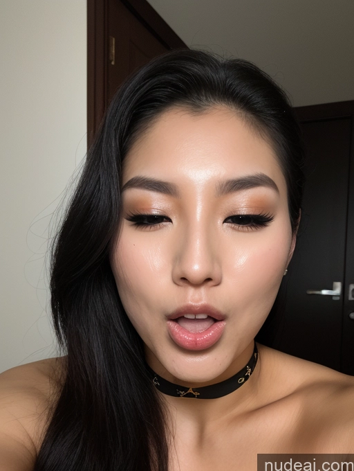 ai nude image of arafed asian woman with long black hair and a choke on her neck pics of Big Ass Abs Thick Tall Pubic Hair Long Hair 20s Black Hair Bathroom Close-up View Nude Choker Korean Ahegao Orgasm Perfect Body Stargazing Cumshot