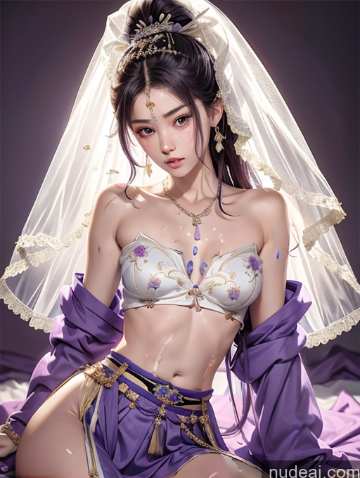 related ai porn images free for Model One Beautiful Skinny 18 Purple Hair Ponytail Japanese China Goddess Fashion Cumshot