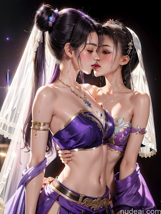 related ai porn images free for Model One Beautiful Skinny 18 Purple Hair Ponytail Japanese China Goddess Fashion Kisses