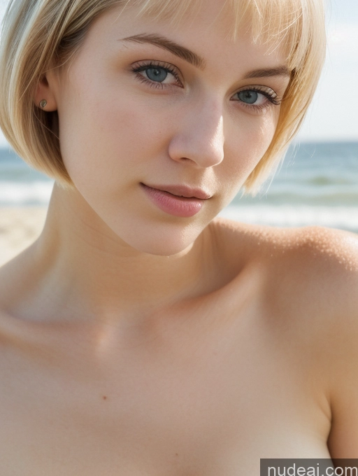 related ai porn images free for Woman Beautiful Fairer Skin 18 Blonde Short Hair Beach Close-up View Russian