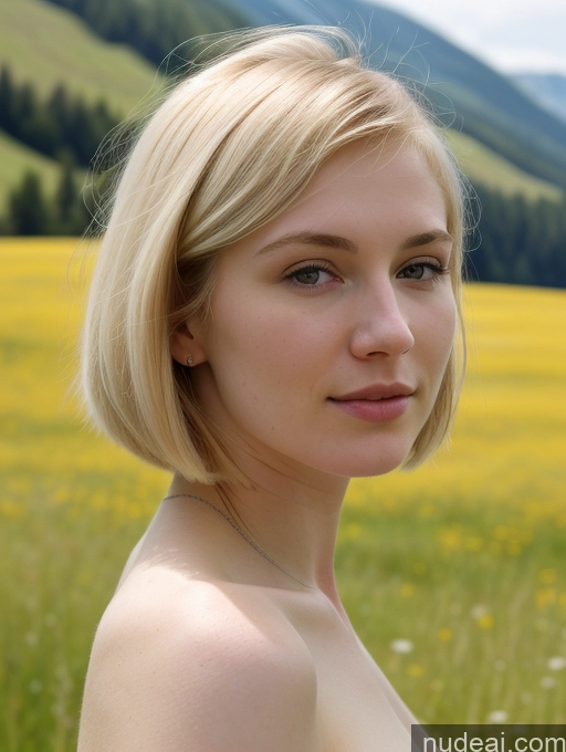 related ai porn images free for Woman Beautiful Fairer Skin 18 Blonde Short Hair Close-up View Russian Meadow