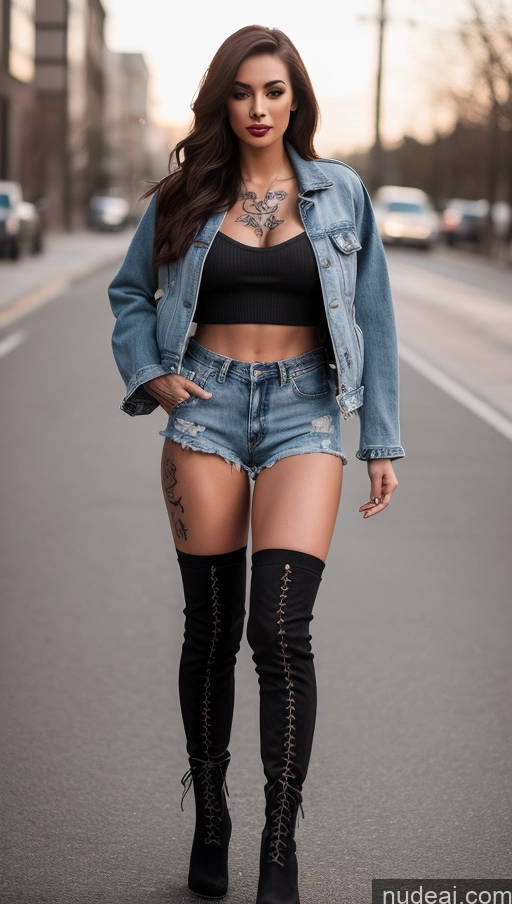 related ai porn images free for Model One Beautiful Small Tits Big Ass Tattoos Lipstick Thick Perfect Body Seductive Sexy Face Brunette 3d Stylish Boots Alternative Bright Lighting Daisy Dukes Jacket Thigh Socks