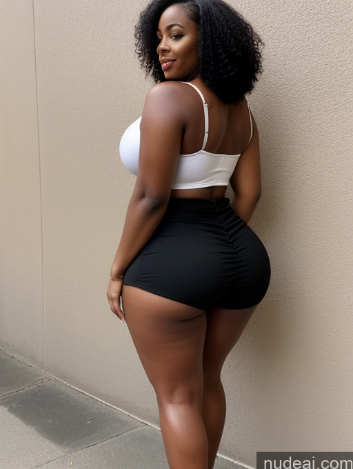 related ai porn images free for One Huge Boobs Thick Woman Big Ass Big Hips 30s African Black Hair Long Hair Cleavage Simple Detailed Alternative Front View High Heels Short Shorts