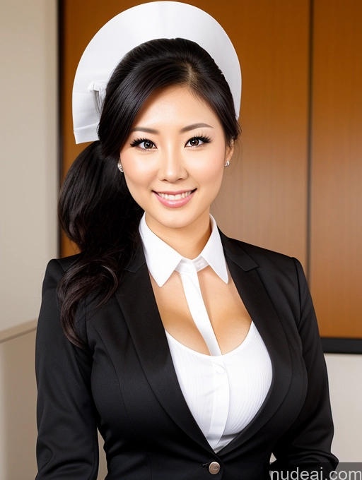 related ai porn images free for Detailed Black Hair Japanese Flight Attendant Busty Big Ass Ponytail Cleavage