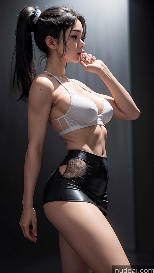 related ai porn images free for Bodybuilder Two Perfect Boobs Busty Abs Skinny Tall Perfect Body Black Hair Pigtails Dark Lighting Push-up Bra Mini Skirt Mesh Working Out Transparent Cleavage Side View Korean