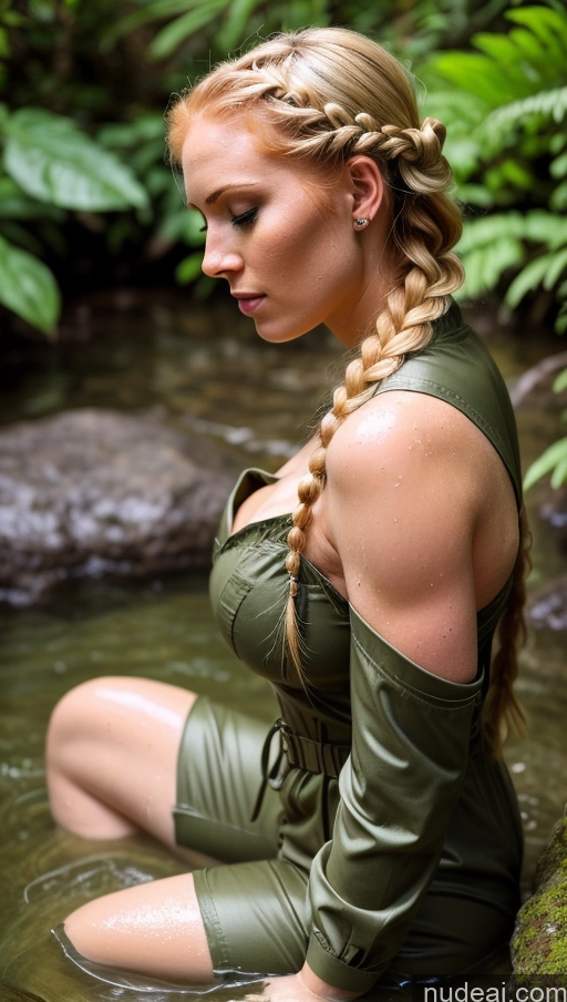 related ai porn images free for Beautiful Big Ass 20s Blonde Braided Irish Skin Detail (beta) Military Cosplay Detailed Side View Busty Jungle Jumpsuit Woman Bathing