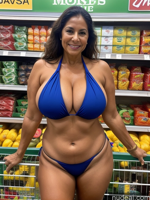 related ai porn images free for Milf 60s One Busty Huge Boobs Tanned Skin Brazilian Grocery Front View Microkini Thong